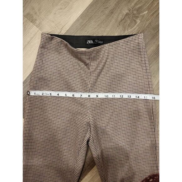 Zara plaid Stretch leggings pants size Small - Picture 4 of 5